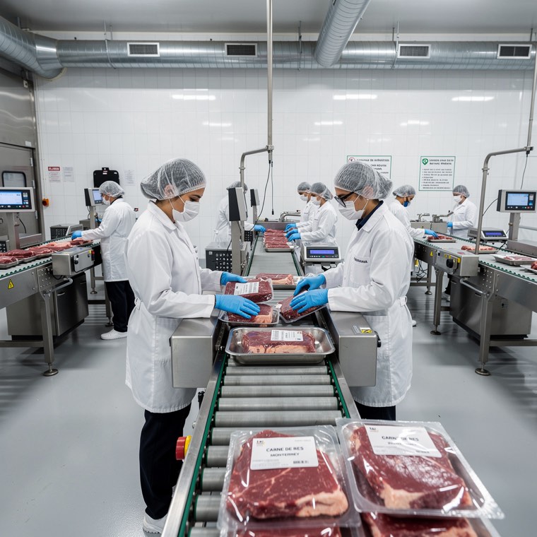 Planta procesadora de carne de res en Monterrey con control de plagas e inocuidad de Orkin
